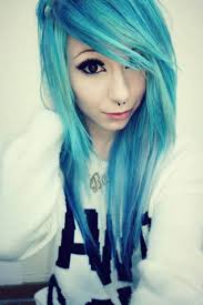 Blue Hair On We Heart It Http Weheartit Com Entry 103052089 Emo Hair Emo Scene Hair Cute Emo