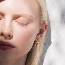 Gold 18K "EVANGELINE" White Diamond Earrings 0,22CTS |