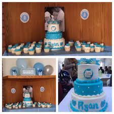 Sams Club 3 Tier Cake And 30 Cupcakes Under 100 We Added The Elephant Candy Safari Baby Shower Cake Blue Baby Shower Decorations Baby Shower Invitations Etsy