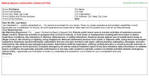 Beach Lifeguard Cover Letter