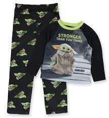 Star Wars Boys Mandalorian Baby Grogu Stronger 2 Piece Pajama Set 6 Walmart Com