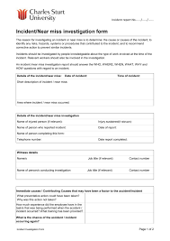 Near Miss Incident Report Template 5 Templates Example Templates Example Report Template Incident Report Templates