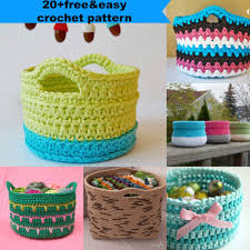 Let's ditch plastic ones and make one yourself! 23 Free Easy Crochet Baskets Patterns Jennyandteddy