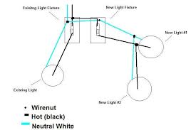 The existing romex will combine with the new wiring and the existing fixture for 3 wires in each nut. Howto Adding Two Exterior Lights Switch Piggyback New Switch Off Existing Switch Diy Home Improvement Forum