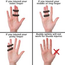 It was rather neat as the finger bent nearly 90 degrees to the side. Braceability Buddy Tape Finger Splint Wraps Non Slip Loop Straps For Treating Taping A Jammed Finger Sprained Knuckle Swollen Or Dislocated Joint Fractured Pinky Pack Of 3 Amazon In Industrial Scientific