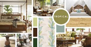 Tropical Interior Design Style Sources From Top Left Tommy Bahama Home William Son Tropical Interior Design Interior Design Styles Eclectic Interior Design