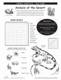 3rd grade stories, reading comprehension worksheets and quiz games. Animal Habitats Deserts Worksheet Education Com