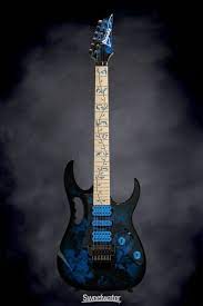 The place to be if you are looking for rare and limited signature guitars, original vintage guitars or other limited edition or special guitars. Ibanez Steve Vai Signature Jem77 Blue Floral Pattern Electric Guitar Design Ukulele Design Guitar Photos