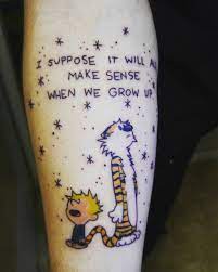 Explore cool artistry and quirky humor ink ideas. Calvin And Hobbes Tattoo Calvin And Hobbes Tattoo Tattoos Inspirational Tattoos