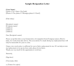 Printable two week notice letter template. Simple Resignation Latter Resignation Letter Sample Resignation Letter Resignation Template