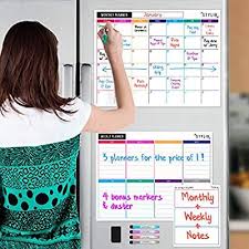 Amazon Com Stylio Dry Erase Calendar Whiteboard Set Of 3 Magnetic Calendars For Refrigerator Month Dry Erase Calendar Magnetic Calendar Whiteboard Calendar