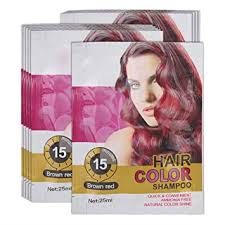 Temporary hair color at walgreens. Temporary Hair Colour Shampoo Professional Disposable Hair Dye Shampoo In Brown Red Chestnut And Gold For All Hair Quality Amazon De Beauty