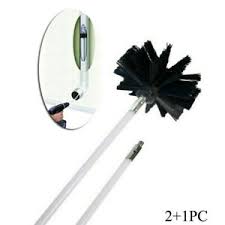If it's not a real sweeper's brush, a broom will do. Round Flexible Flue Brush Chimney Sweep Soot Cleaning Rod Stiff Sweeping Ebay