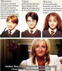 J K Rowling About The Trio Every Time I See Harry Potter Stuff On Pinterest I Miss Them Even More Harry Potter Cast Harry Potter Funny Harry Potter Universal
