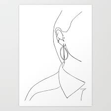 Buy Curated Ear Minimal Line Drawing Art Print By Tiriri08 Worldwide Shipping Available At Society6 Com Just One Of M Line Art Drawings Drawings Line Drawing