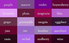 Pigment violet, is a complete artist's reference on violet and purple pigments used in making paint. The Color Thesaurus Purple Color Palettes Wedding Colors Purple Purple Color