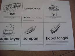 Gambar kenderaan darat kartun menarik. Kenderaan Air Lembaran Kerja