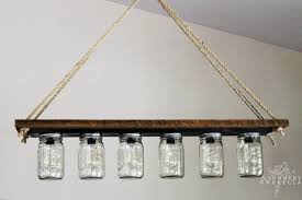 Diy mason jar light fixtures. Remodelaholic Upcycle A Vanity Light Strip To A Hanging Pendant Light