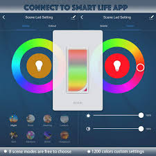 2w Rgb Smart Night Light Switch Led 1200 Colors Scene Light App Remote Control Wifi Enable Works With Alexa Google Assistant And