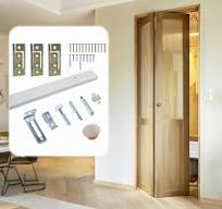 LANMIERT Bifold Door Hardware with Track, 30-Inch Bi-fold ...
