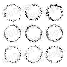 Laurel Wreath Svg Bundle Round Circle Monogram Frame Leaves Etsy In 2020 Monogram Frame Circle Monogram Hand Embroidery Patterns Free