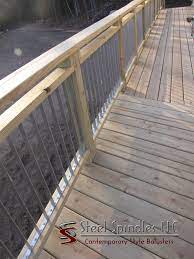 New Contemporary Balusters For Your Deck So Easy To Install No Measuring Stratospindle Benefits Steel Spindles Steelspindles In 2019 Deck Balusters Metal Balusters Deck Spindles
