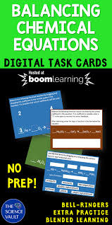 Balancing Chemical Equations Boom Cards Chemical Equation Equations Gcse Science