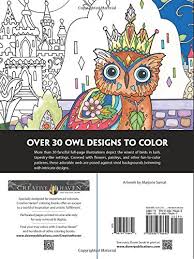 Free printable owl coloring pages. Marjorie Sarnat Creative Haven Owls Coloring Book Adult Coloring Ebook Download Zoefoi S Blog