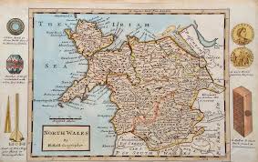This is not just a map. 18th Century Old Map Of North Wales By Herman Moll Circa 1724