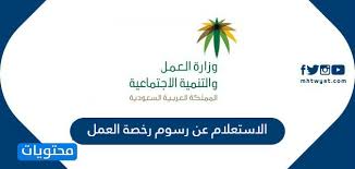 كيفية الاستعلام عن رسوم رخصة العمل موقع محتويات