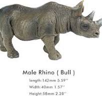 musykrafties Figura de Rinoceronte de Animales de la Selva ...