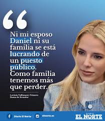 La Primera Dama de Ecuador, Lavinia Valbonesi, se pronunció en defensa de  su esposo, Daniel Noboa. Detalles: https://foxly.link/NoboaValbonesi