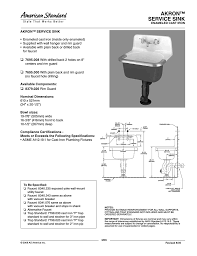 american standard akron service sink