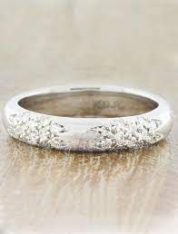 Floral Pattern Diamond Wedding Band Diamond Wedding Bands Wedding Bands Unique Wedding Bands