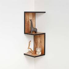 Typically, corner shelf units are measured by the horizontal distance between the wall and shelf, not by the vertical distance. Display Shelves Picture Ledges Crate And Barrel