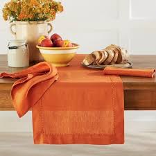 Williams Sonoma Italian Washed Linen Table Runner Available Colors Bora Bora Charcoal Cream Dusky V Linen Table Runner Halloween Dinnerware Washed Linen