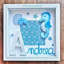 Nell Ultimo Giorno Di Estate Davvero Ecco Il Quadretto Per Andrea A Tema Marino Con Cavalluccio E Conchiglie Int Fai Da Te E Hobby Idee Creative Tema