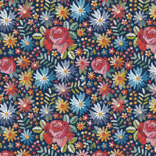 Free machine embroidery designs download. Embroidery Flowers Digital Cotton Jersey Fabric Knit Fabrics My Sewing Box