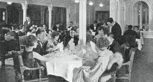 I'm writing an article for a german magazine about the 1st class dining room on the olympic class ships, olympic and titanic. Passangers In 1st Class Dining Room Of Rms Olympic Twin S Flickr