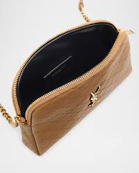 Saint Laurent Gaby Mini YSL Crossbody Bag in Quilted Leather | Neiman Marcus