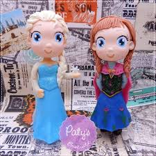 Kit Miniaturas Elsa E Anna Frozen 15cm Paty S Biscuit Miniaturas Elsa Anna Frozen