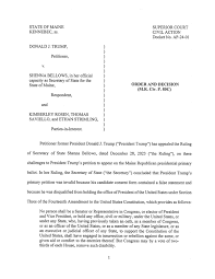 Maine Judge Suspends Decision to Exclude Trump From Primary Ballot - The  New York Times