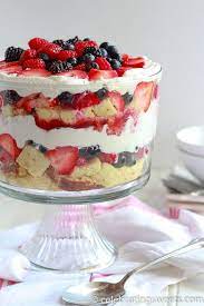 Berries And Cream Trifle Trifle Bowl Desserts Trifle Recipe Desserts