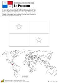 coloriage monde drapeau panama tirelire