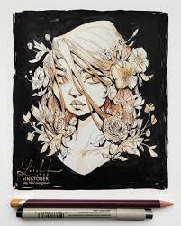 Loish On Instagram Almost Halfway Here S My Take On Inktober Day 14 Overgrown I Love Drawing Flowers And Plants It S So Therapeutic To Me What Do You