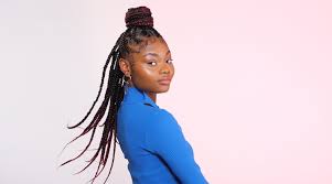 How To Create A Stitch Bun With Knotless Braids 2021 Cosmo S The Braid Up A hairstyle like this is so versatile because it can be worn for. stitch bun with knotless braids