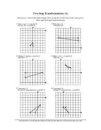 The Two Step Transformations Old Version All Math Worksheet From The Geometry Worksheet Page Reflection Math Math Worksheet Free Printable Math Worksheets