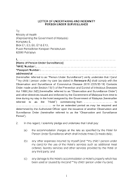 Undertaking letters are utilized in various other situations in a formal way. Http Www Nadma Gov My Images Nadma Documents Garispanduan Letter Of Undertaking And Indemnity 24 July 2020 Rev Dec 2020 Pdf
