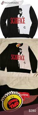 Supreme Scarface Knit Sweater Bought From Round Two Pass As Deadstock No Flaws At All Supreme Sweaters Crewneck Supreme Sweater Sweaters Buy Sweaters