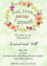 Going Away Party Invitations Flowers On Marrble Going Away Party Invitations Party Invite Template Sip And See Invitations